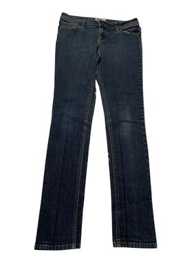 SO Women's Juniors Size 9 Slim Jeans Dark Wash Low Rise Stretch Cotton Y2K